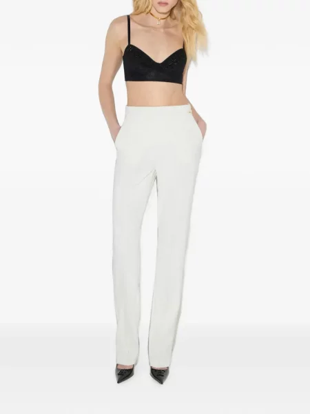 Ușor pantaloni Elisabetta Franchi alb
