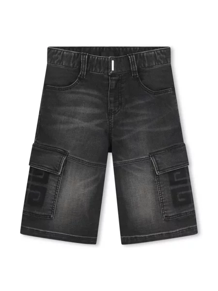 Szorty jeansowe dziecięce Givenchy czarne