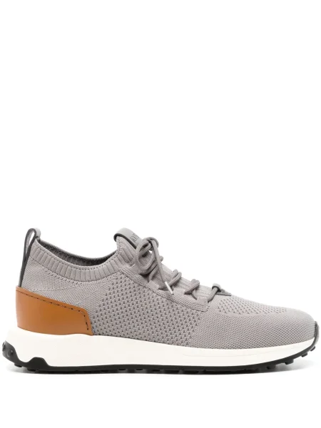 Sneakerși Tod's cu șireturi din dantelă gri