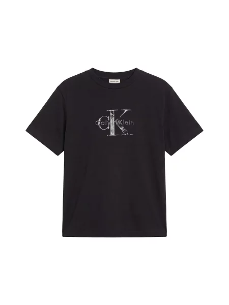 Calvin Klein Jeans Tricou / argintiu negru