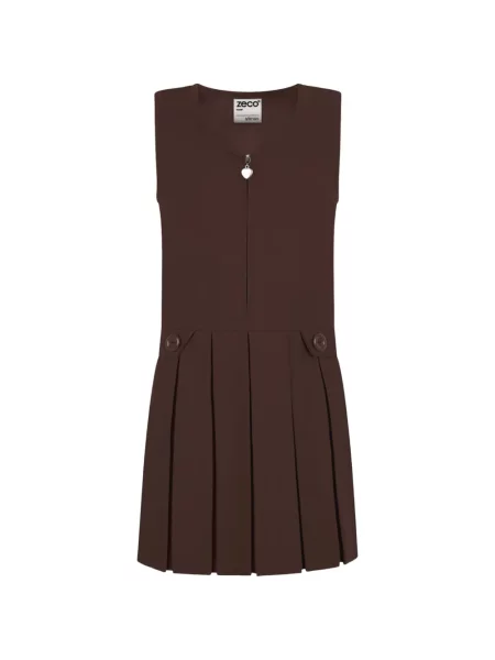 Sukienka dziecięca Zeco Schoolwear brązowa