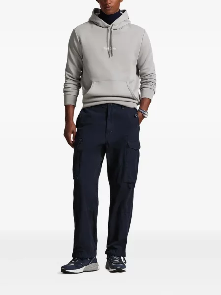 Dlouhá pruhovaná s límcem kšiltovka Polo Ralph Lauren modrá