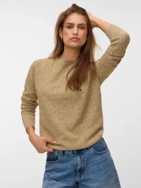 VERO MODA Pulover VMDoffy cappuccino maro