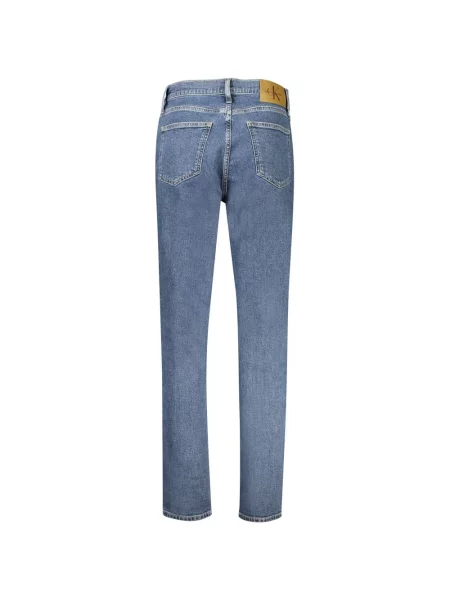 Talia jeansy Calvin Klein Jeans z wysoką talią niebieskie