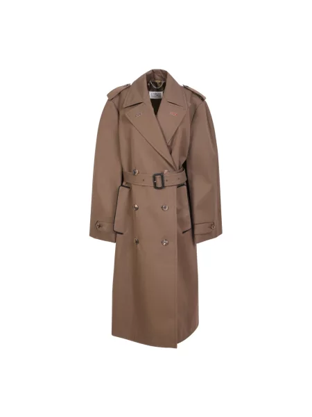 Trencz Maison Margiela dwurzędowy brązowy