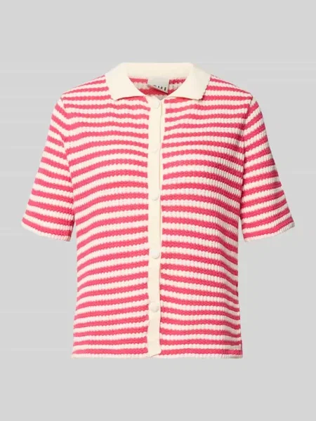 T-shirt z kołnierzykiem polo i listwą guzikową model LORIANNA' Ichi