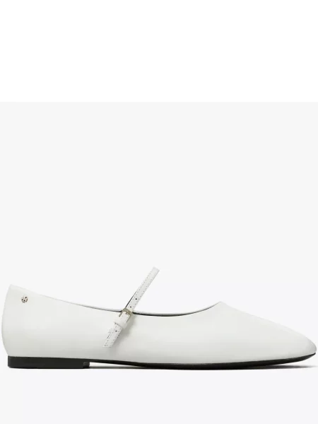 Balerini Tory Burch din piele alb