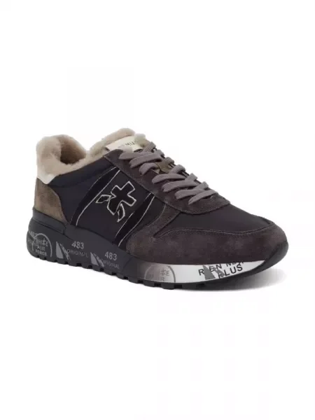 Premiata Sneakers tornacipő LANDER bőr hozzáadásával fekete