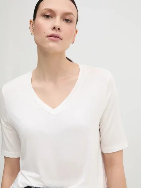 Тениска United Colors of Benetton бежово бяло