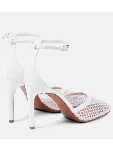 Pantofi cu toc Alaïa din piele alb
