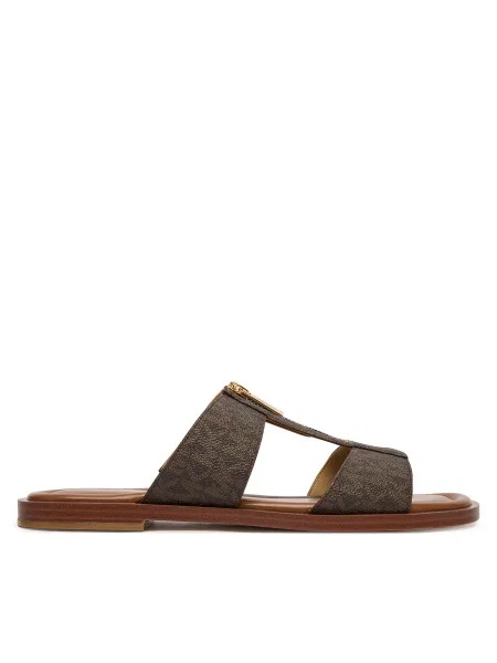 Šľapky MICHAEL Michael Kors Berkley Flat hnedá