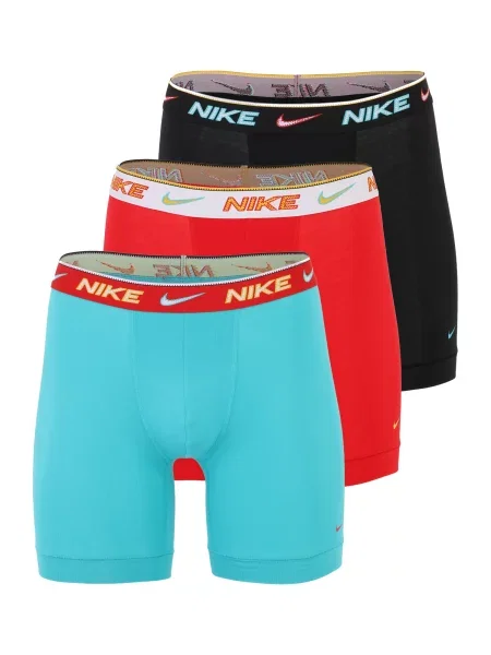 NIKE Underwear Boxeri azur / roșu intens / negru alb