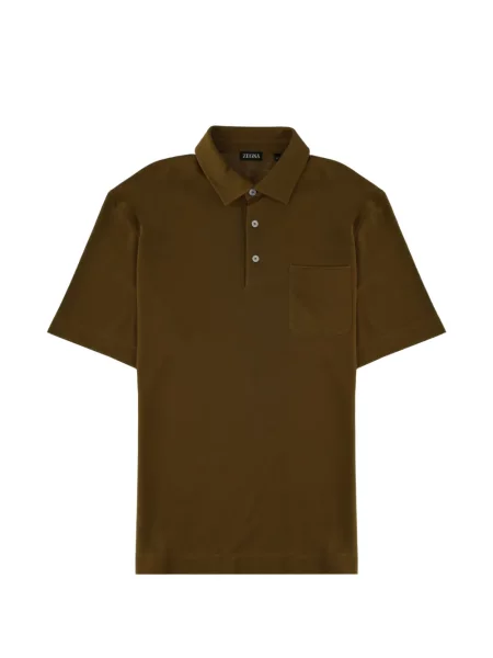 Tricou polo Zegna maro