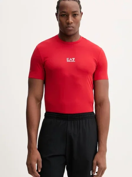 Emporio Armani Kratka majica za vadbo rdeča