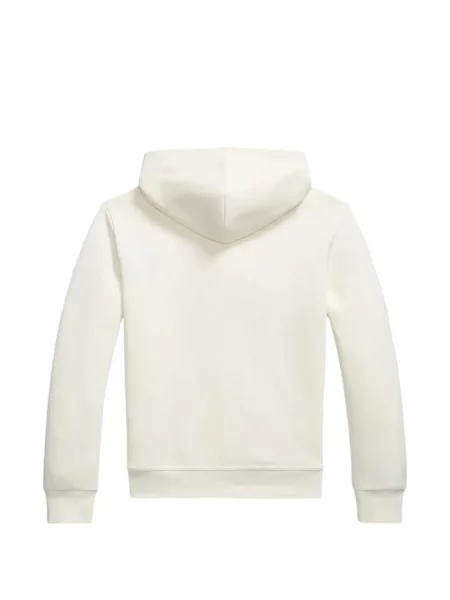 Tricou polo Polo Ralph Lauren cu glugă cu blană cu broderie roșu