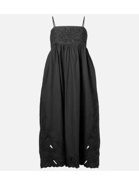 Rochie Juliet Dunn cu broderie cu model floral negru