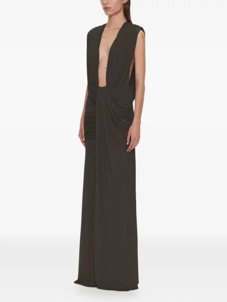 Rochie maxi Christopher Esber drapată maro