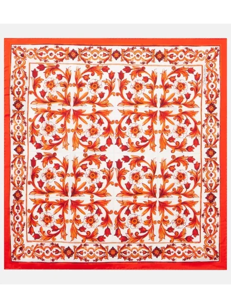 Fular Dolce&gabbana de mătase portocaliu