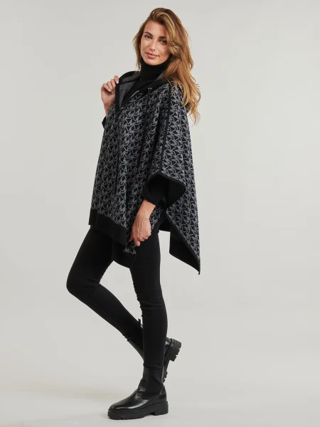 Michael Kors Gyapjú poncsó | Oversize fit fekete