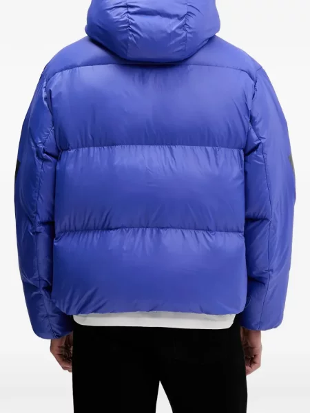 Kalhoty Adidas s kapucí s potiskem modré