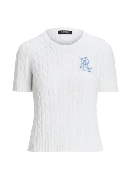 Tricou Lauren Ralph Lauren tricotate alb