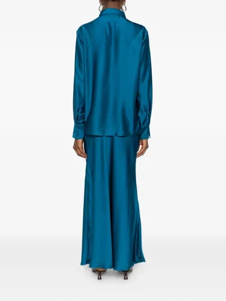 Maksi spódnica maxi Silkylicious niebieska