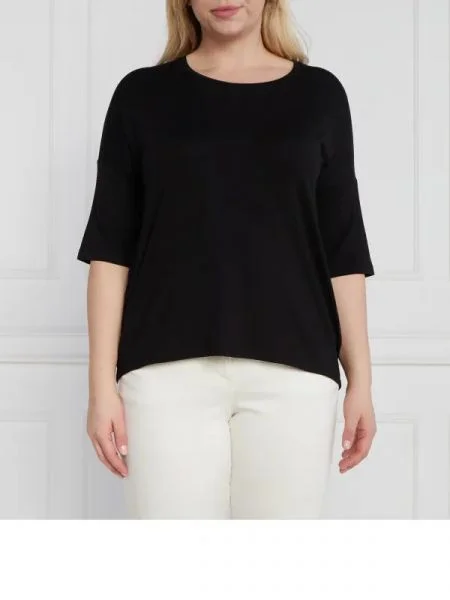 Persona by Marina Rinaldi Tricou plus size | Oversize fit negru