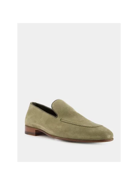 Półbuty Manolo Blahnik zamszowe zielone