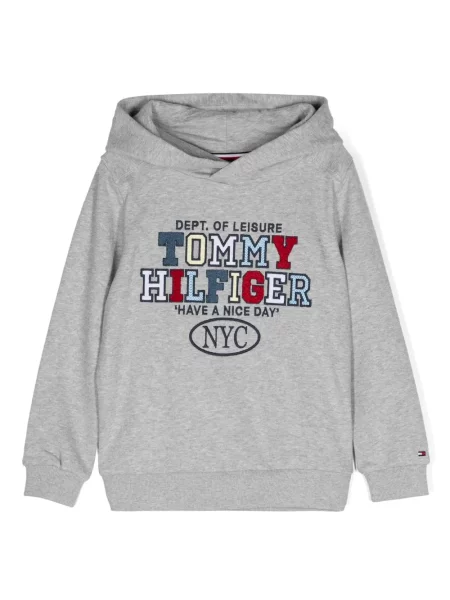 Bluza z kapturem dziecięca Tommy Hilfiger szara