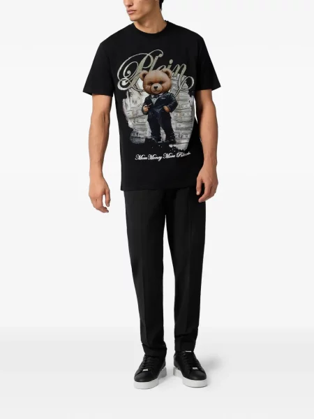 Tricou Philipp Plein cu imagine negru