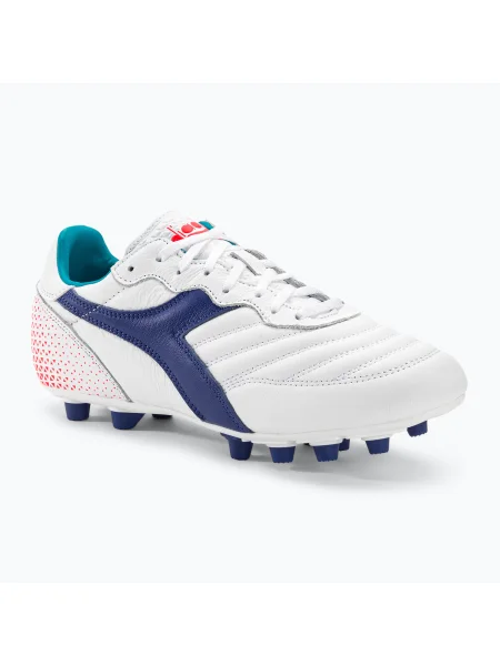 Cizme de fotbal pentru bărbați Diadora Brasil GR LT+ MDPU alb/marin alb