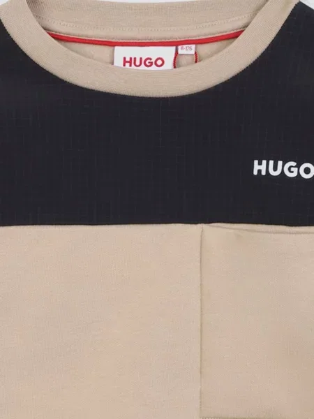 Дитячий Світшот HUGO Kids бежевий