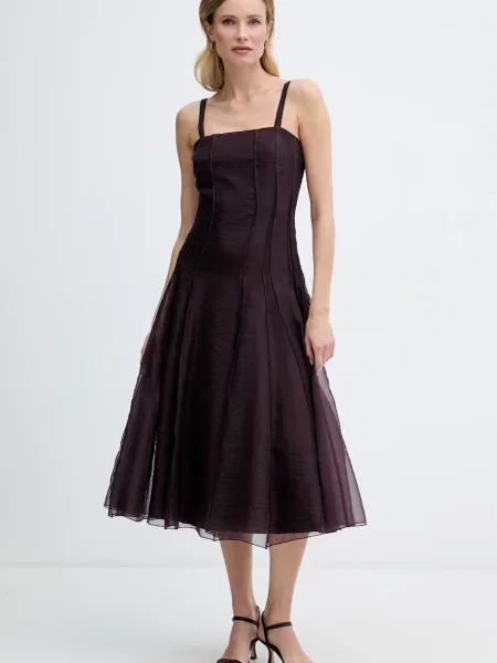 Sisley rochie evazată violet