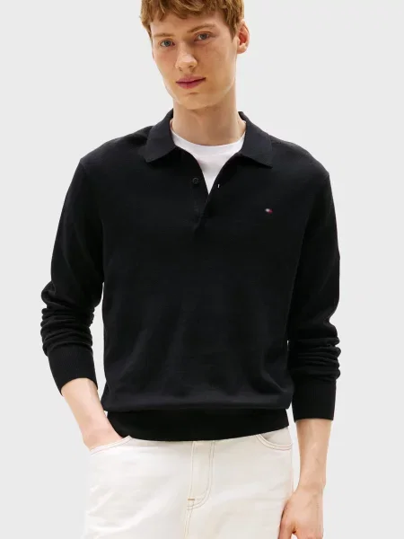 Поло Tommy Hilfiger черное