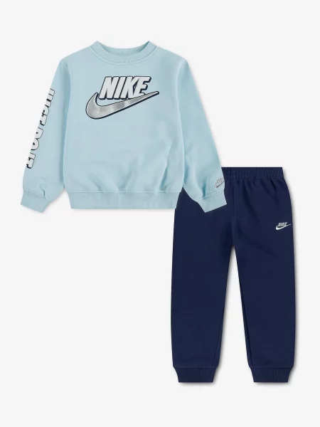 Nike Sportswear Jogging ruhák FROST FUTURA tengerészkék / világoskék fehér