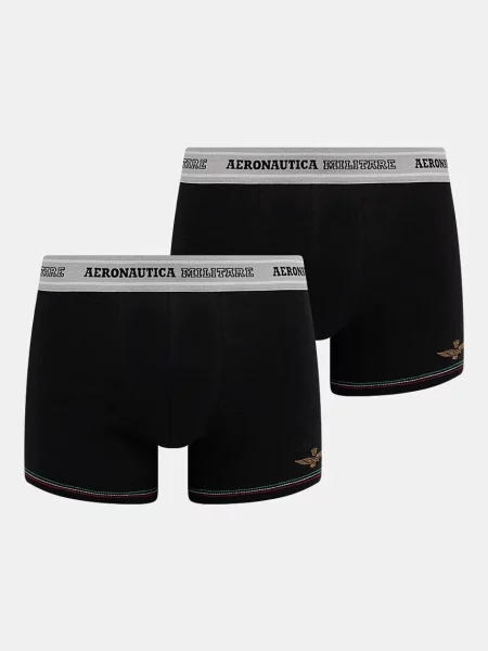 Boxerky Aeronautica Militare Trunk 2 páry navy čierna
