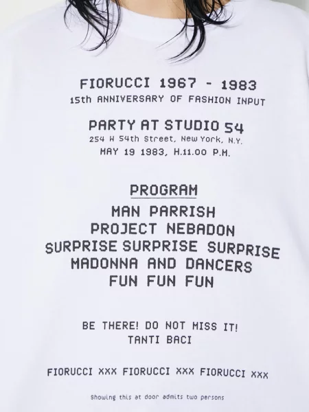 Футболка Fiorucci с принтом белая