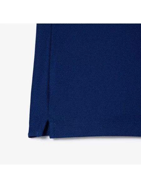 Lacoste Koszulka Tenisowa Polo Z Piki Z Kołnierzykiem W Kontrastowe Paski granatowa