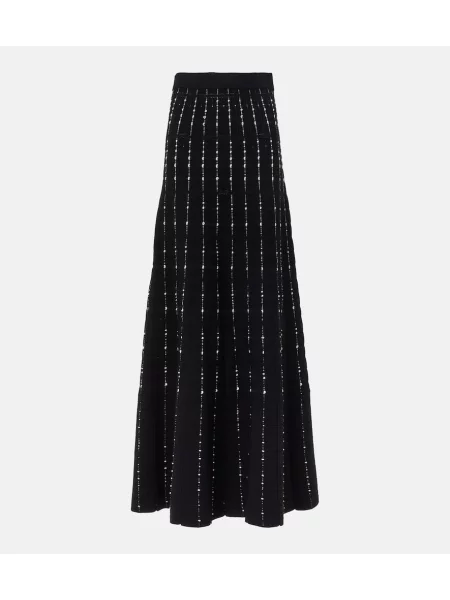 Fusta maxi Joseph tricotate negru