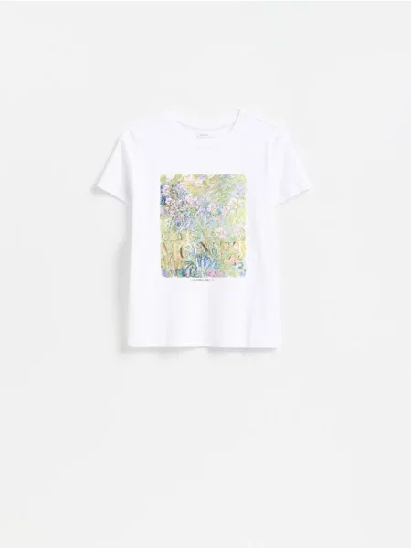 Reserved Tricou cu imprimeu alb