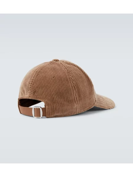 Șapcă Gucci de catifea cord bej
