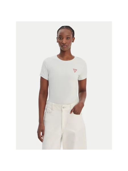 Guess T-Shirt Ανοιχτό Regular Fit πράσινο