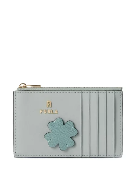 Portofel Furla cu model floral albastru
