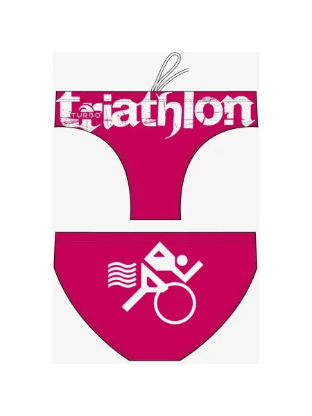 Kąpielówki Turbo Triathlon Basic w kolorze różowo-białym S czerwone