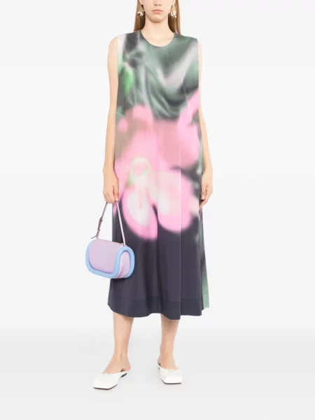Rochie Jnby fără mâneci cu imagine verde