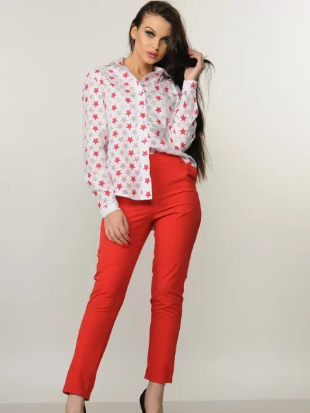 Штани повсякденні RiMari бавовна/поліестер червоний