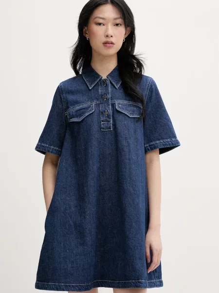 Tommy Jeans sukienka jeansowa niebieska