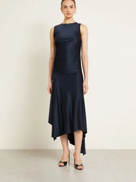 Victoria Beckham Sukienka Koktajlowa blau granatowa