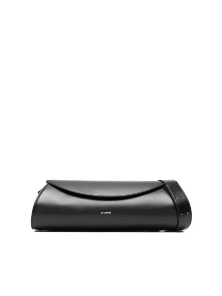 Torebka Jil Sander w geometryczne wzory czarna