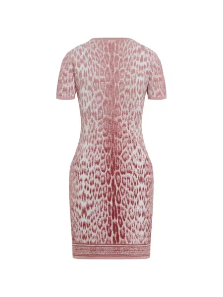 Rochie Roberto Cavalli cu imagine cu model leopard roz